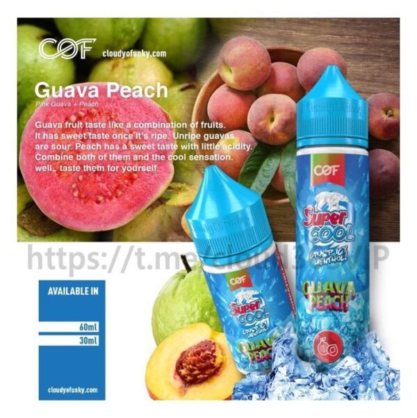 [SUPER 30ML/35MG-PG60/VG40] GUAVA PEACH