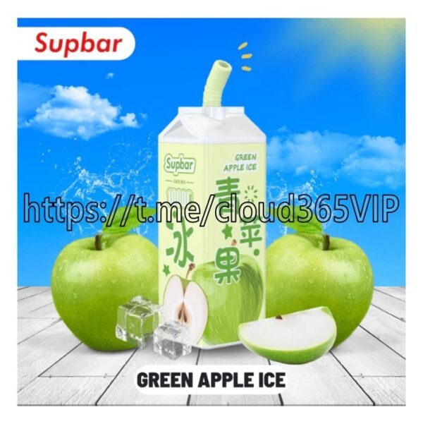 [SUPBAR JUICE BOX 10000] GREEN APPLE ICE