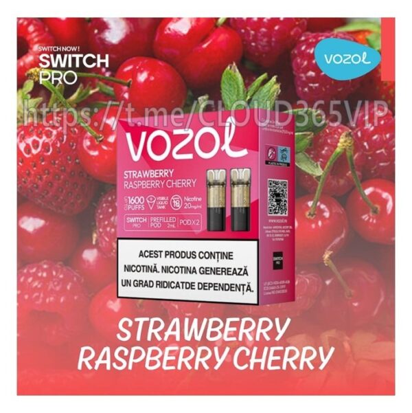 [VOZOL POD] STRAWBEERY RASPBERRY CHERRY