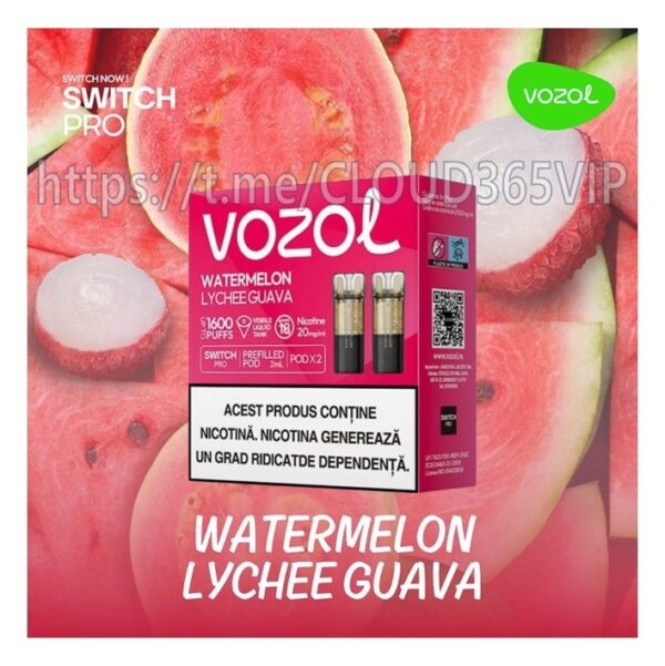 [VOZOL POD] WATERMELON LYCHEE GUAVA