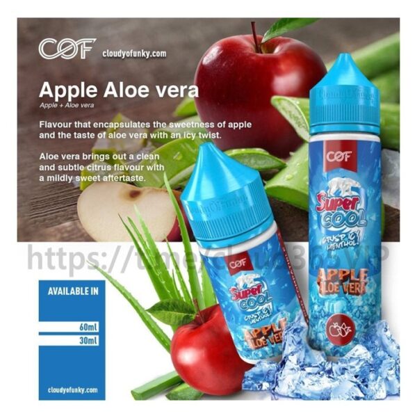 [SUPER] 60ML/6MG-PG50/VG50 APPLE ALOE VERA