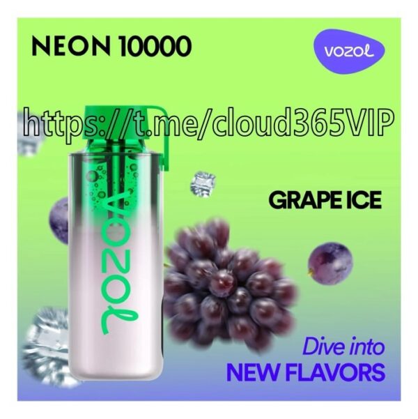 [VOZOL NEON 10000] GRAPES ICE