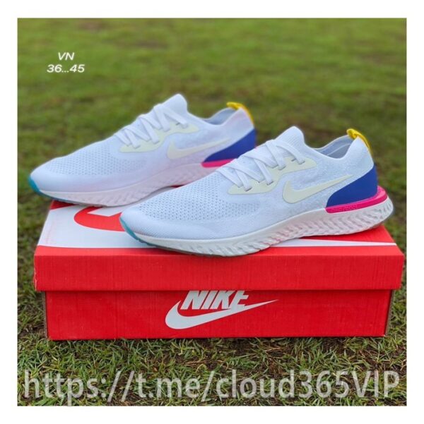 [A] NIKE EPIC REACT FLYKNIT WHITE RACER BLUE PINK BLAST